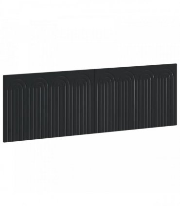 vidaXL Wall-Mounted Headboard ALKMAAR Black Engineered Wood