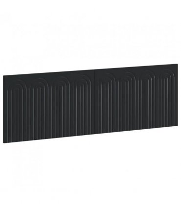 vidaXL Wall-Mounted Headboard ALKMAAR Black Engineered Wood