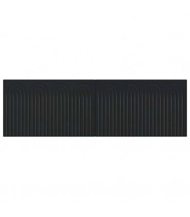 vidaXL Wall-Mounted Headboard ALKMAAR Black Engineered Wood
