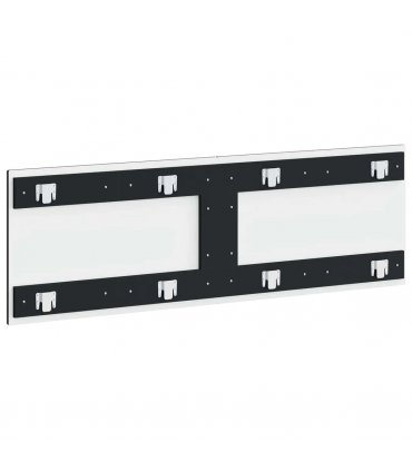 vidaXL Wall-Mounted Headboard ALKMAAR Black Engineered Wood
