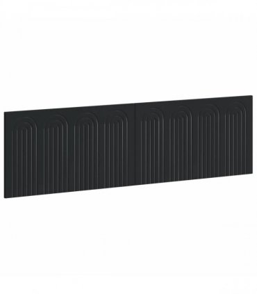 vidaXL Wall-Mounted Headboard ALKMAAR Black Engineered Wood