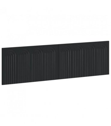 vidaXL Wall-Mounted Headboard ALKMAAR Black Engineered Wood