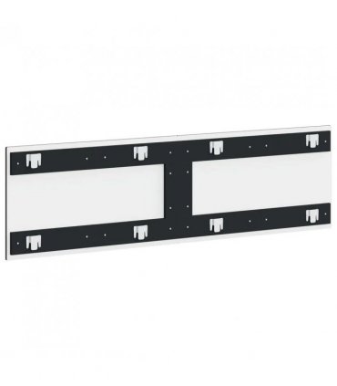 vidaXL Wall-Mounted Headboard ALKMAAR Black Engineered Wood