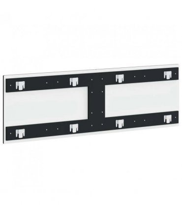 vidaXL Wall-Mounted Headboard ZWOLLE Black Engineered Wood
