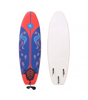vidaXL Surfboard Blue and Red 170 cm