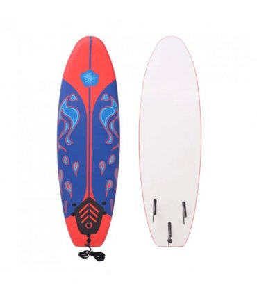 vidaXL Surfboard Blue and Red 170 cm