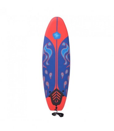 vidaXL Surfboard Blue and Red 170 cm