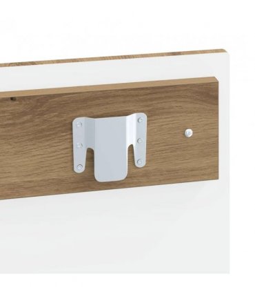 vidaXL Wall-Mounted Headboard HAARLEM Artisan Oak Engineered Wood