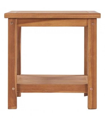 vidaXL Coffee Table | Natural Teak | Solid Teak Wood | 45x45x45 cm | Storage
