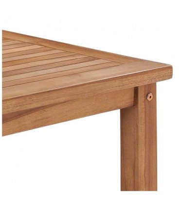vidaXL Coffee Table | Natural Teak | Solid Teak Wood | 45x45x45 cm | Storage
