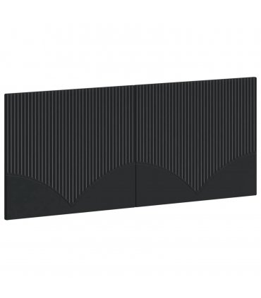 vidaXL Wall-Mounted Headboard HOORN Black Engineered Wood