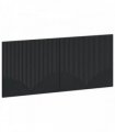 vidaXL Wall-Mounted Headboard HOORN Black Engineered Wood