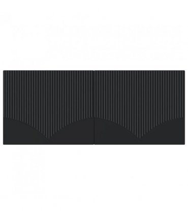 vidaXL Wall-Mounted Headboard HOORN Black Engineered Wood