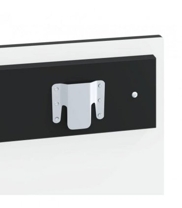 vidaXL Wall-Mounted Headboard HOORN Black Engineered Wood