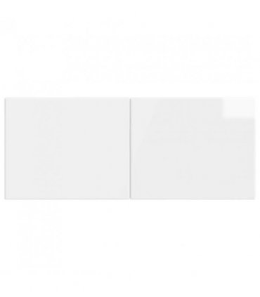 vidaXL Wall-Mounted Headboard BREDA High Gloss White Engineered Wood