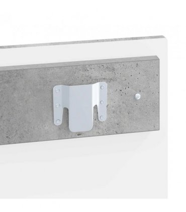 vidaXL Wall-Mounted Headboard HOORN Concrete Grey Engineered Wood