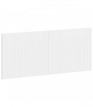 vidaXL Wall-Mounted Headboard ALKMAAR White Engineered Wood