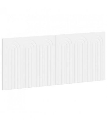 vidaXL Wall-Mounted Headboard ALKMAAR White Engineered Wood