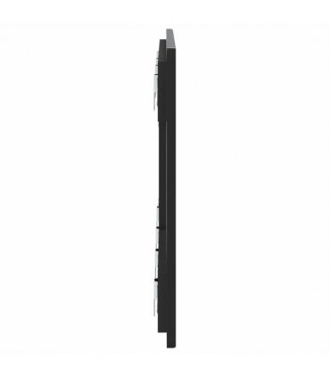 vidaXL Wall-Mounted Headboard EDE Black Engineered Wood