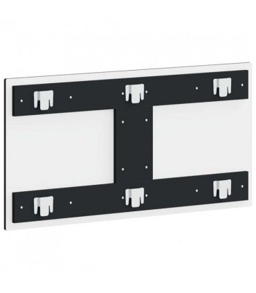 vidaXL Wall-Mounted Headboard EDE Black Engineered Wood
