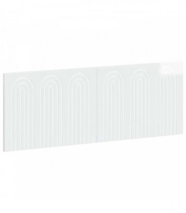 vidaXL Wall-Mounted Headboard ALKMAAR High Gloss White Engineered Wood