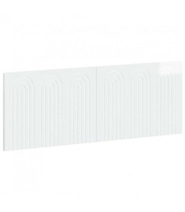 vidaXL Wall-Mounted Headboard ALKMAAR High Gloss White Engineered Wood
