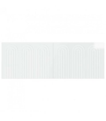vidaXL Wall-Mounted Headboard ALKMAAR High Gloss White Engineered Wood