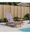 vidaXL Folding Sun Lounger 3 Position Solid Eucalyptus Wood