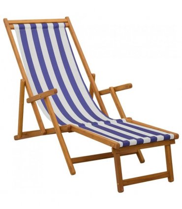 vidaXL Folding Sun Lounger 3 Position Solid Eucalyptus Wood