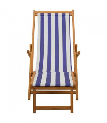 vidaXL Folding Sun Lounger 3 Position Solid Eucalyptus Wood