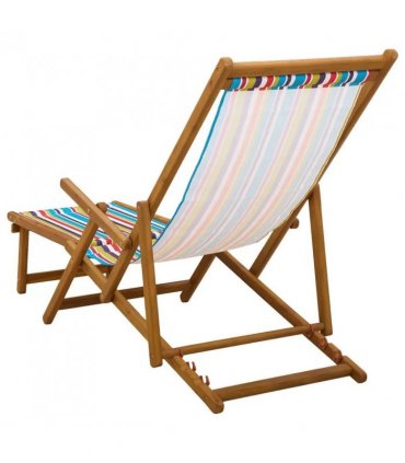 vidaXL Folding Sun Lounger 2 pcs 3 Position Solid Eucalyptus Wood
