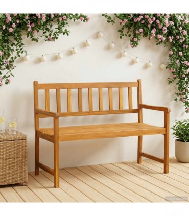 vidaXL Garden Bench 2-Seater 110 x 55 x 90 cm Solid Acacia Wood