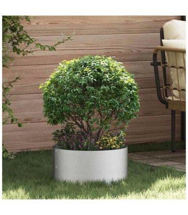 vidaXL Planter Ring 5 pcs Silver 40 x 40 x 20 cm Stainless Steel