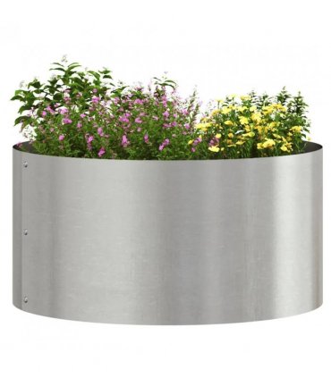 vidaXL Planter Ring 5 pcs Silver 40 x 40 x 20 cm Stainless Steel