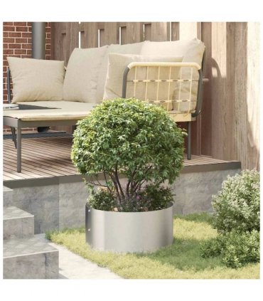vidaXL Planter Ring 5 pcs Silver 40 x 40 x 20 cm Stainless Steel