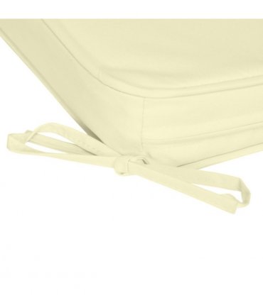 Chair Cushion Set of 6 Cream White 42L x 42W x 5Tcm Indoor Outdoor Garden Patio