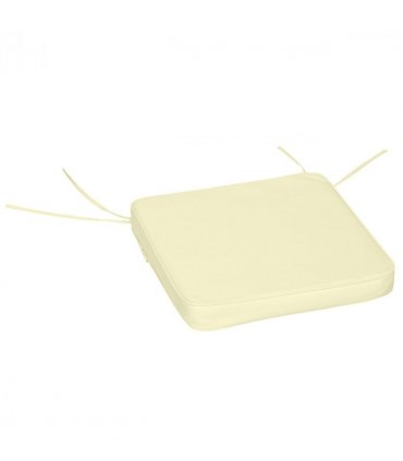Chair Cushion Set of 6 Cream White 42L x 42W x 5Tcm Indoor Outdoor Garden Patio