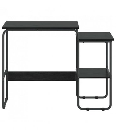 vidaXL Desk with Storage Black Oak 100 x 50 x 75 cm