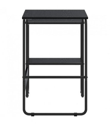 vidaXL Desk with Storage Black Oak 100 x 50 x 75 cm