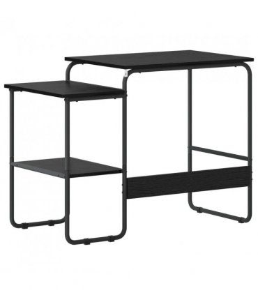 vidaXL Desk with Storage Black Oak 100 x 50 x 75 cm