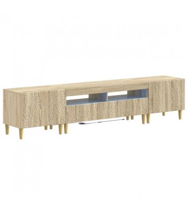 vidaXL 5 Piece LED TV Cabinet Sonoma Oak Engineered Wood