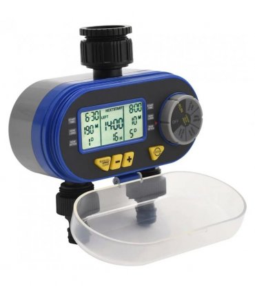 vidaXL Digital Water Timer | Black, Blue, Grey | ABS | Medium