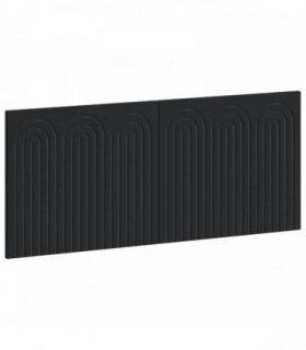vidaXL Wall-Mounted Headboard ALKMAAR Black Engineered Wood