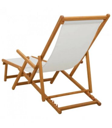 vidaXL Folding Sun Lounger 2 pcs 3 Position Solid Eucalyptus Wood