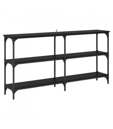 vidaXL Console Table Black Oak 150 x 29 x 75 cm