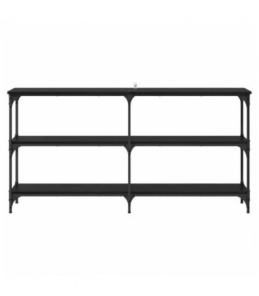 vidaXL Console Table Black Oak 150 x 29 x 75 cm
