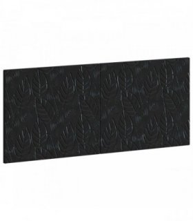 vidaXL Wall-Mounted Headboard DELFT Black Engineered Wood