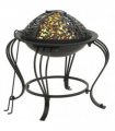 vidaXL Fire Pit with Poker 49 cm Steel
