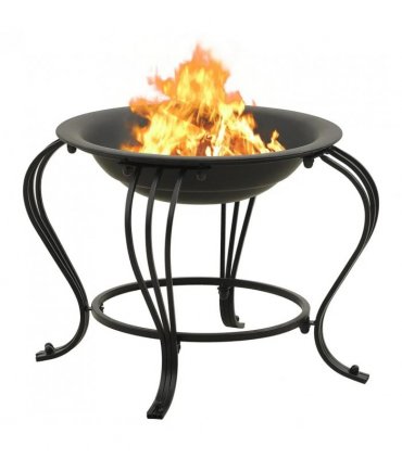 vidaXL Fire Pit with Poker 49 cm Steel