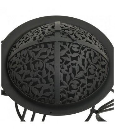 vidaXL Fire Pit with Poker 49 cm Steel
